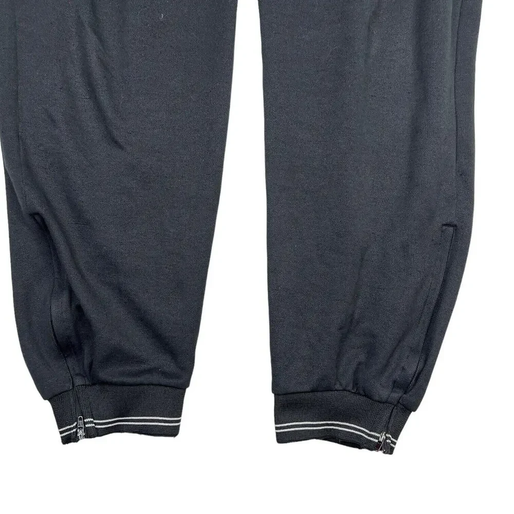Nike VTG 90s Jogger Sweatpants Zip Ankle FLAW Black Youth Large 12/14